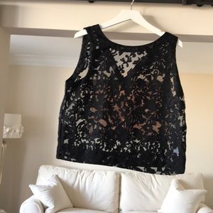 Black lace blouse